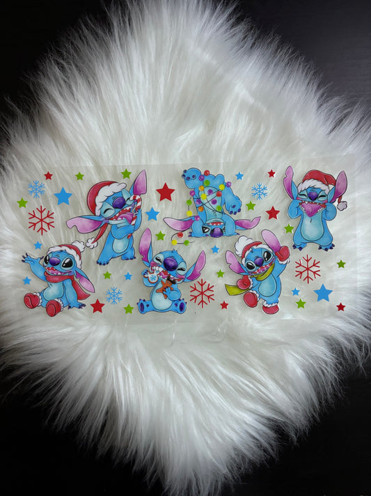 UV DTF Wrap- Stitch Christmas