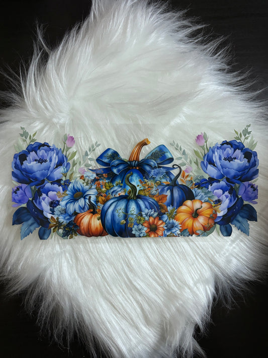 UV DTF Wrap- Fall Blue Pumpkin