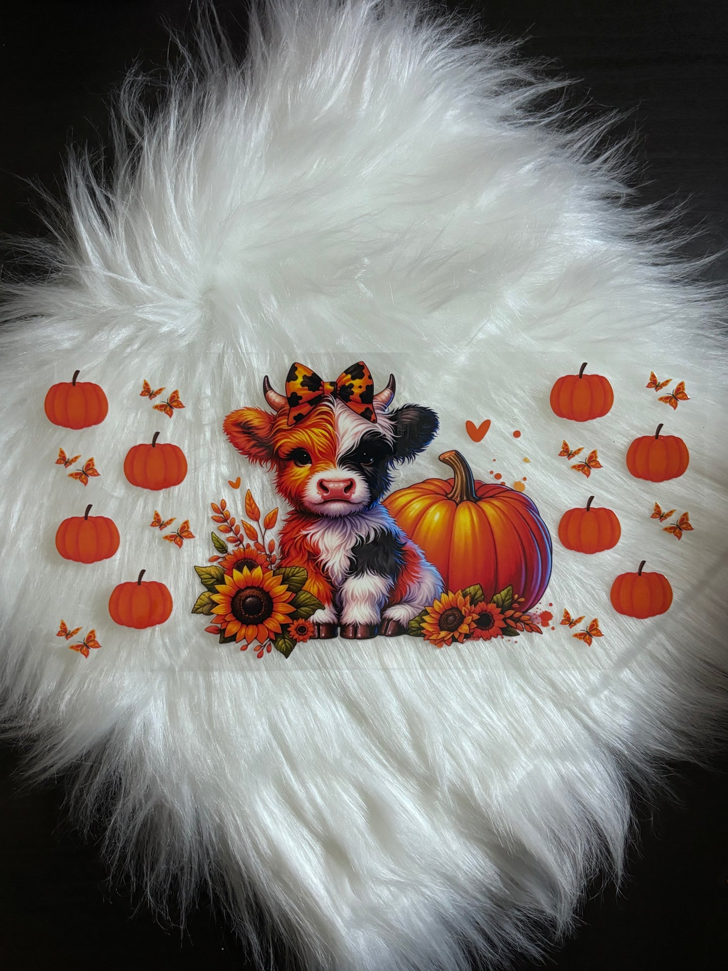 UV DTF Wrap- Pumpkin Highland Cow