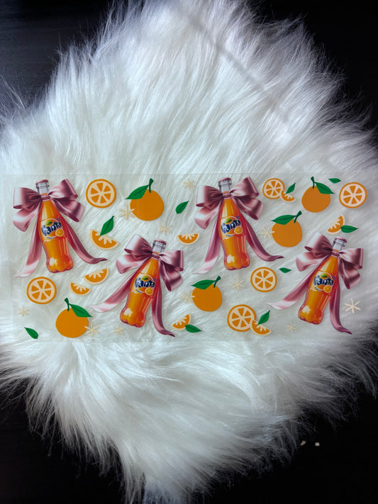 UV DTF Wrap- Orange Drink and Bows