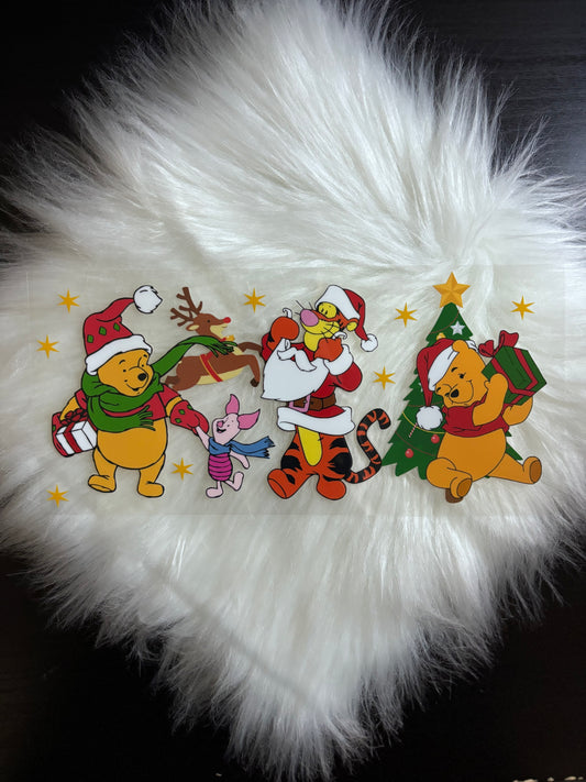 UV DTF Wrap- Pooh Christmas