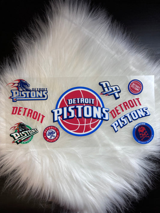 UV DTF Wrap- Detroit Pistons