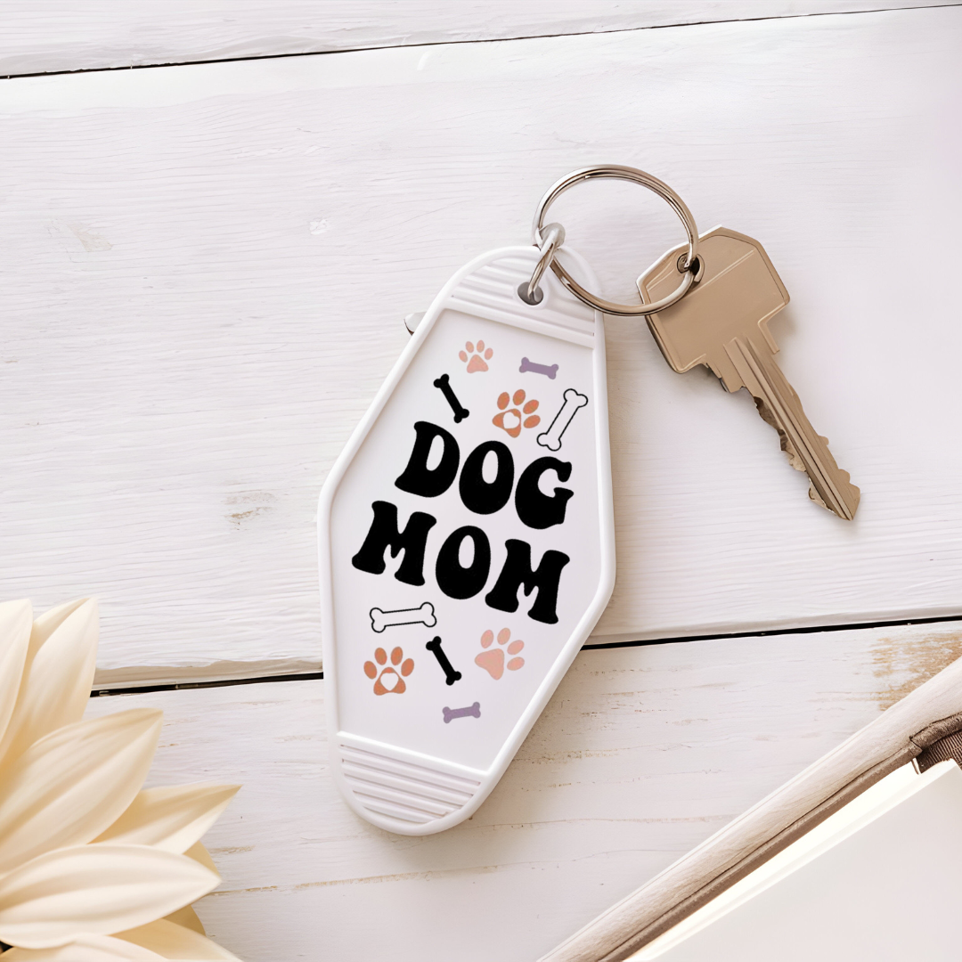 UV DTF MOTEL KEYCHAIN DECAL- Dog Mom