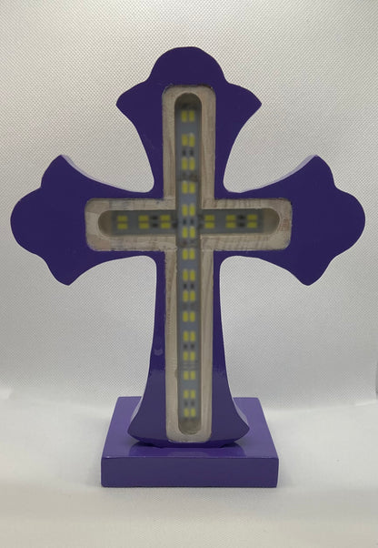 Hand Carved Custom LED Light Up Crosses