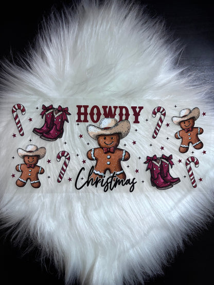 UV DTF Wrap- Howdy Christmas Gingerbread