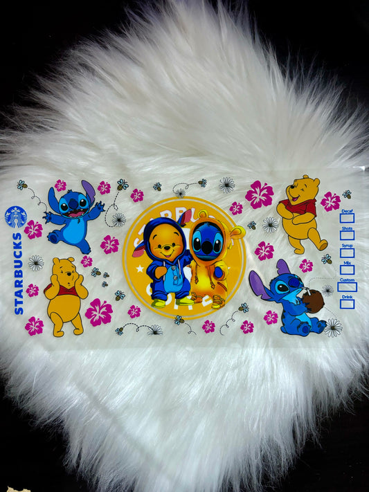 UV DTF Wrap- Pooh & Stitch