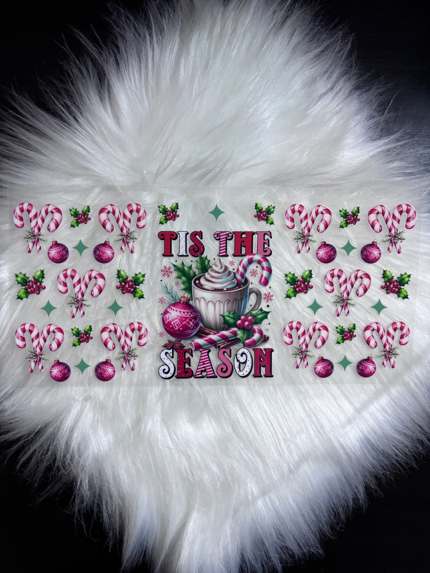 UV DTF Wrap- Tis The Season Candy Canes