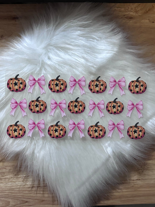 UV DTF Wrap- Pumpkin & Pink Bows