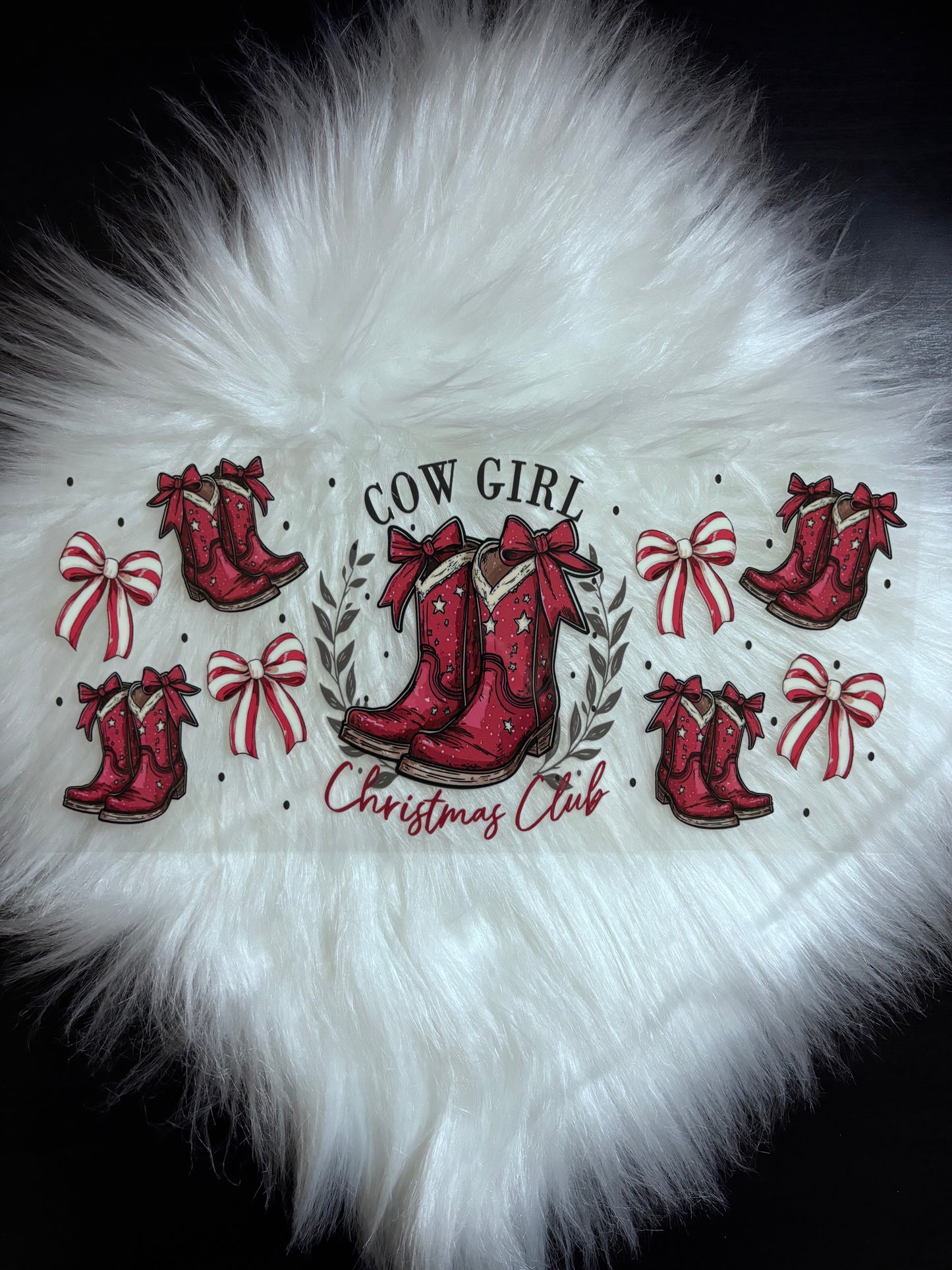 UV DTF Wrap- Cow Girl Christmas Club