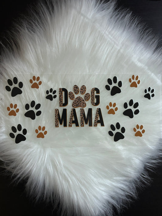 UV DTF Wrap- DOG MAMA PAW PRINTS