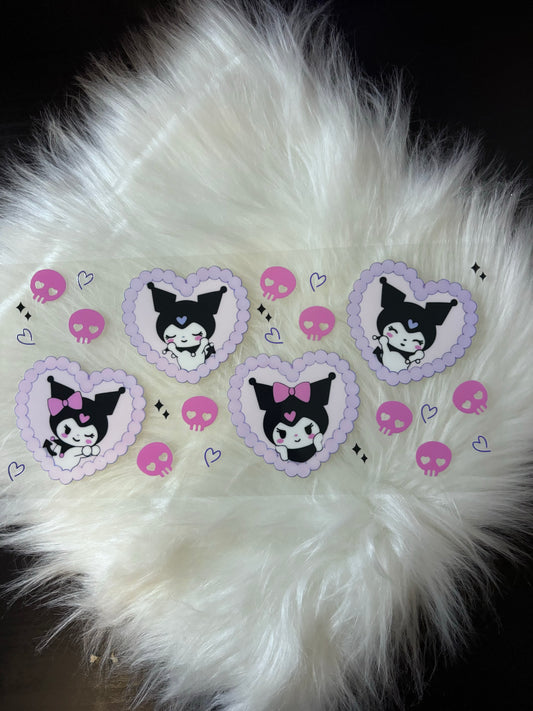 UV DTF Wrap- Kuromi Hearts