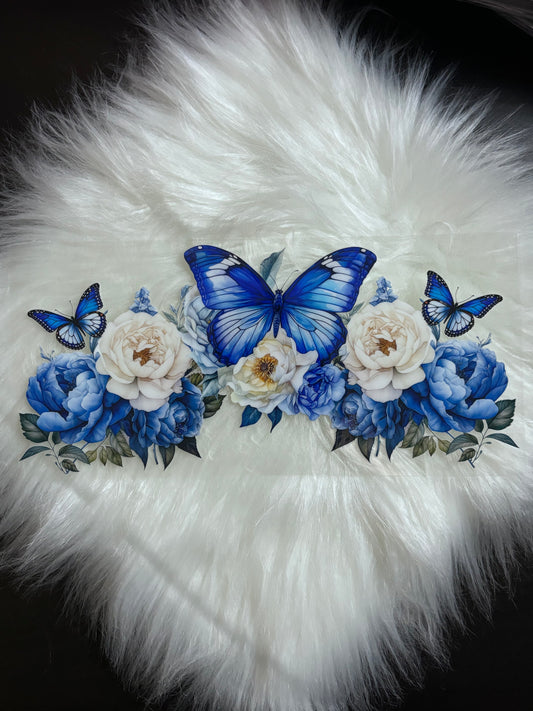 UV DTF Wrap- Blue Butterflies