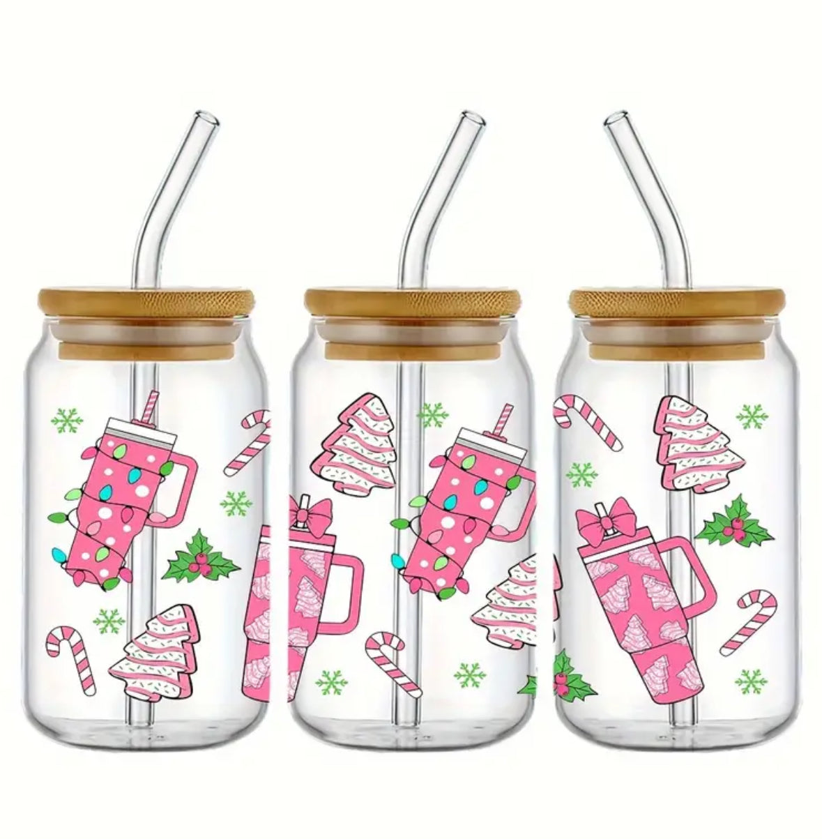 UV DTF Wrap- Candy Canes, Trees, Cups Christmas