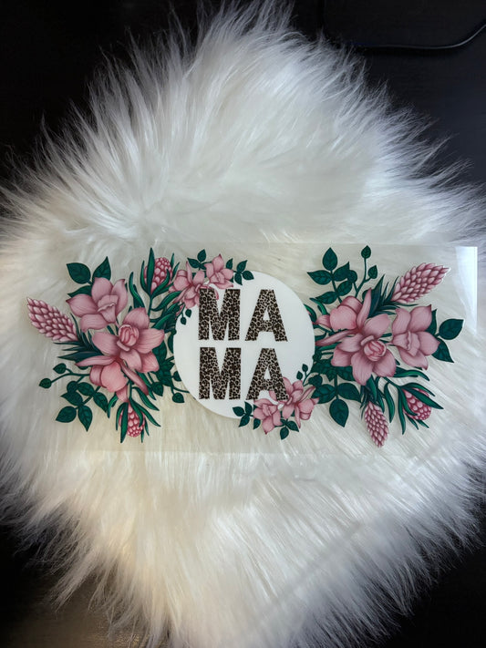 UV DTF Wrap- MAMA Pink Flowers