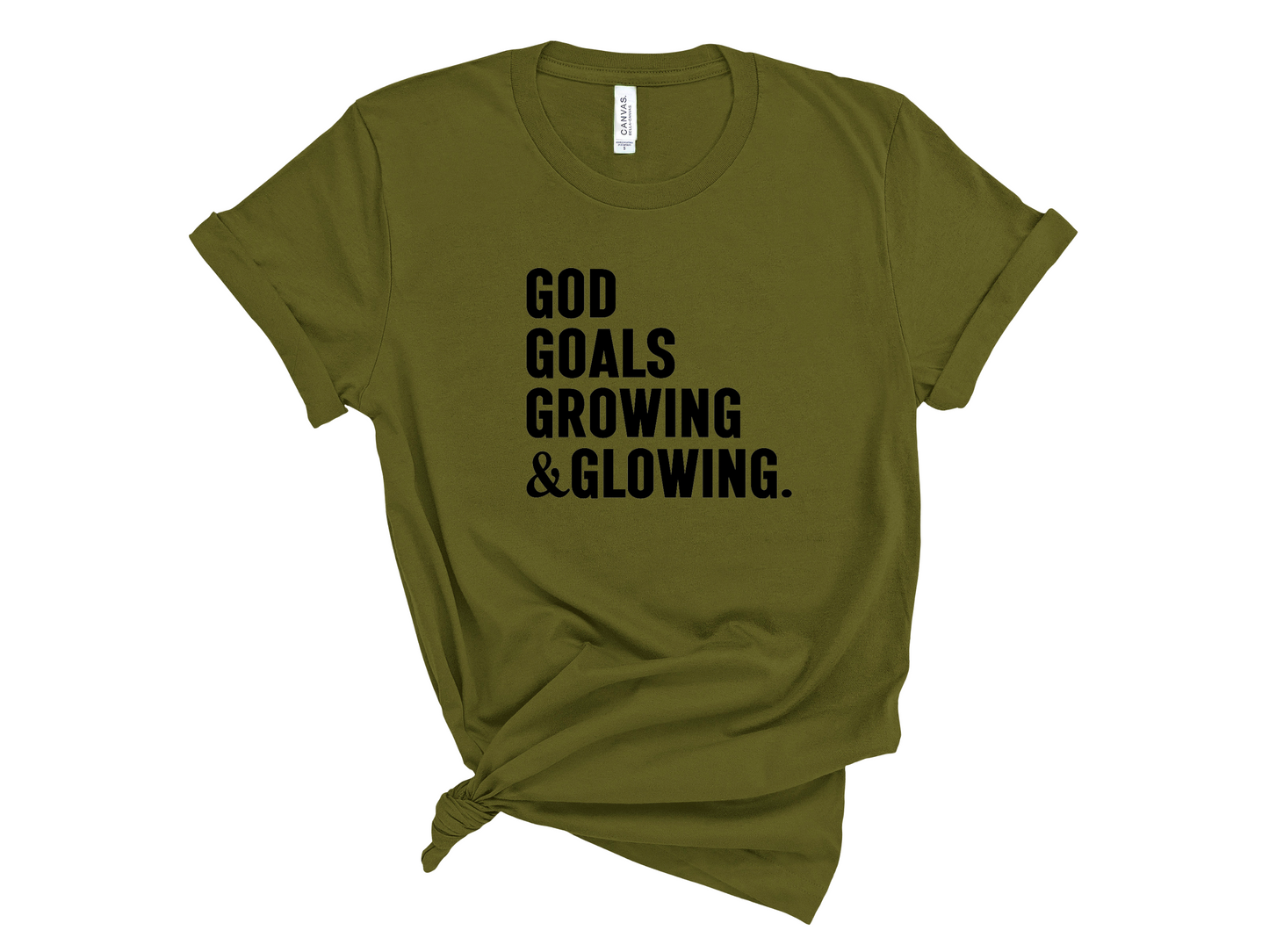 GOD, GOALS, GROWING, & GLOWING SHORT SLEEVE T-SHIRT