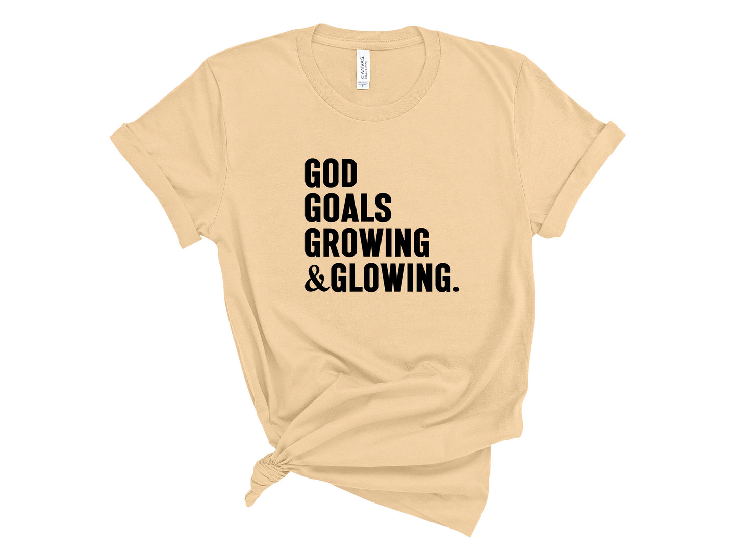 GOD, GOALS, GROWING, & GLOWING SHORT SLEEVE T-SHIRT