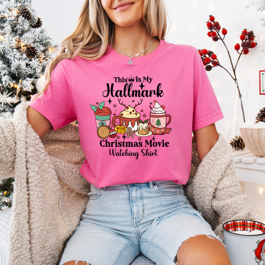 Hallmark Christmas Movie Watching Shirt -SHORT SLEEVE T-SHIRT