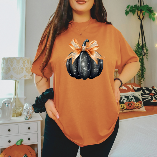 Ready To Press DTF Transfer-Black Pumpkin/ Shirt not Included*