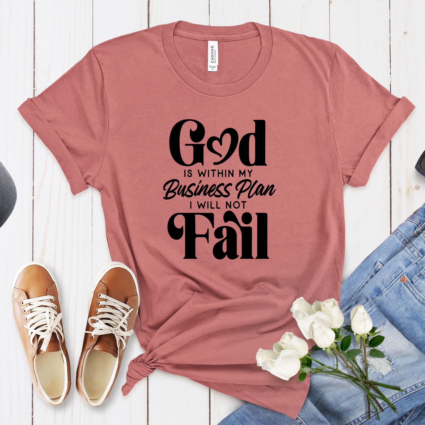 GOD IS WITHIN MY BUSINESS PLAN -SHORT SLEEVE T-SHIRT